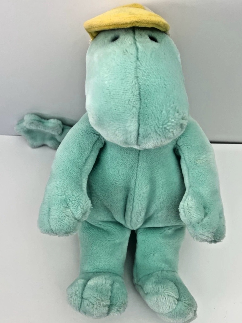 RARE Vintage Gund Zwibble Dibble Dinosaur Plush Star Tail 1988-1990 Yellow Hat